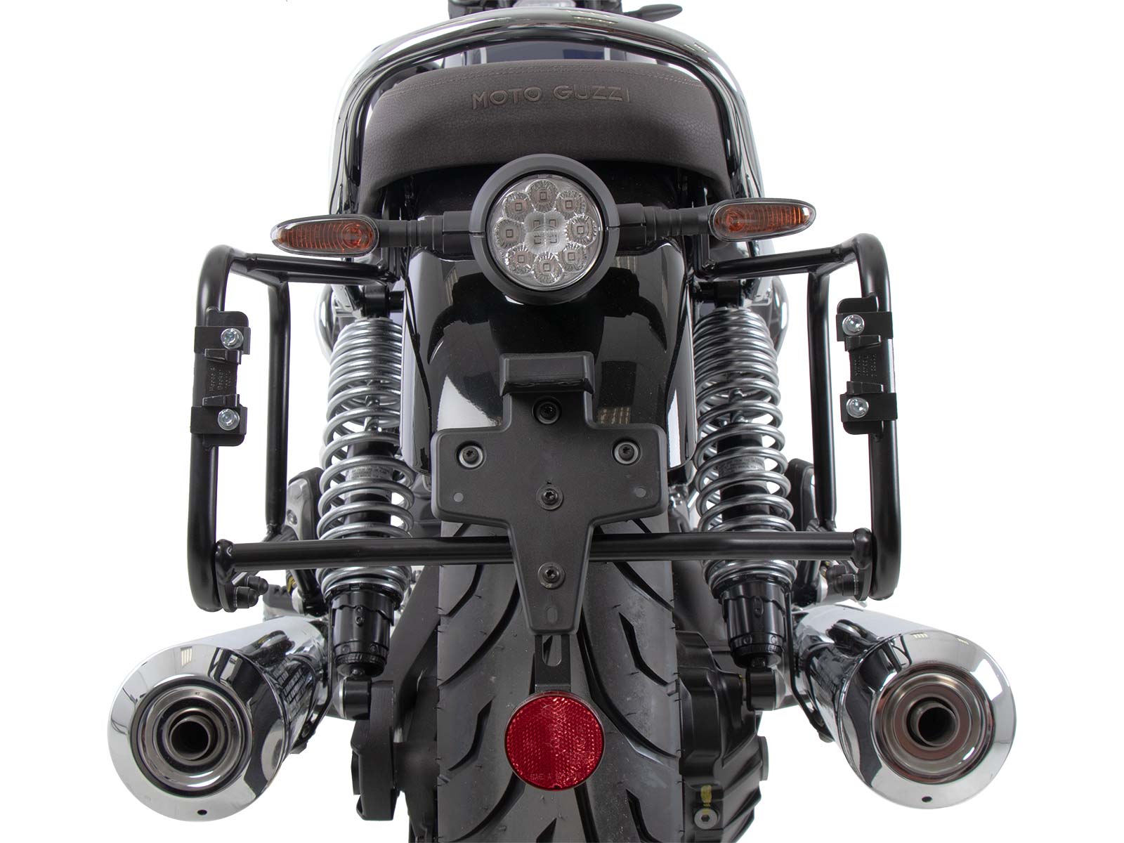 Portamaletas lateral fijo negro para Moto Guzzi V7 850 Stone Corsa (2024) Hepco & Becker