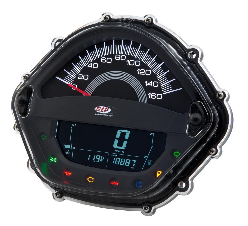 Cuentavueltas/cuentavueltas para Vespa GTS 250cc (-'13), negro