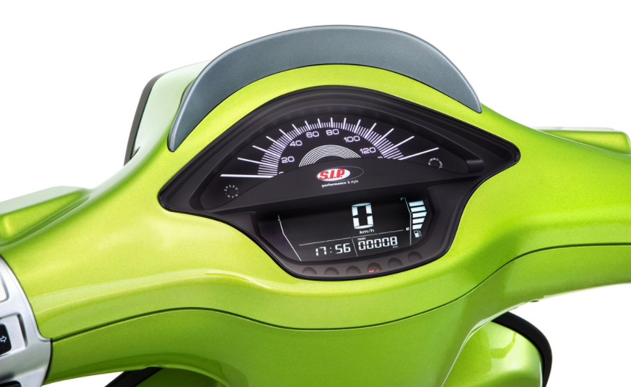 Cuentarrevoluciones/Tacho para Vespa Primavera/Sprint 50-150cc 2T/4T AC, negro