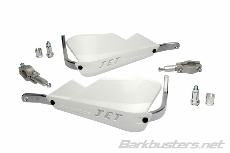Barkbusters Jet Guardamanos Fijación en dos puntos Recto Ø22mm Blanco