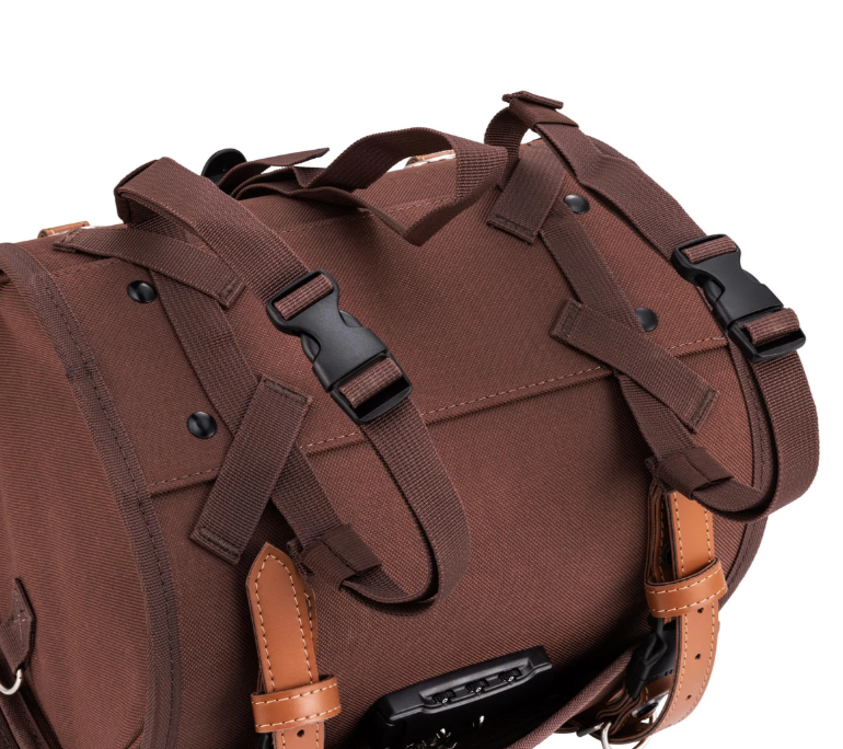 Bolsa "Classic" pequeña para Vespa, nailon, marrón tabaco