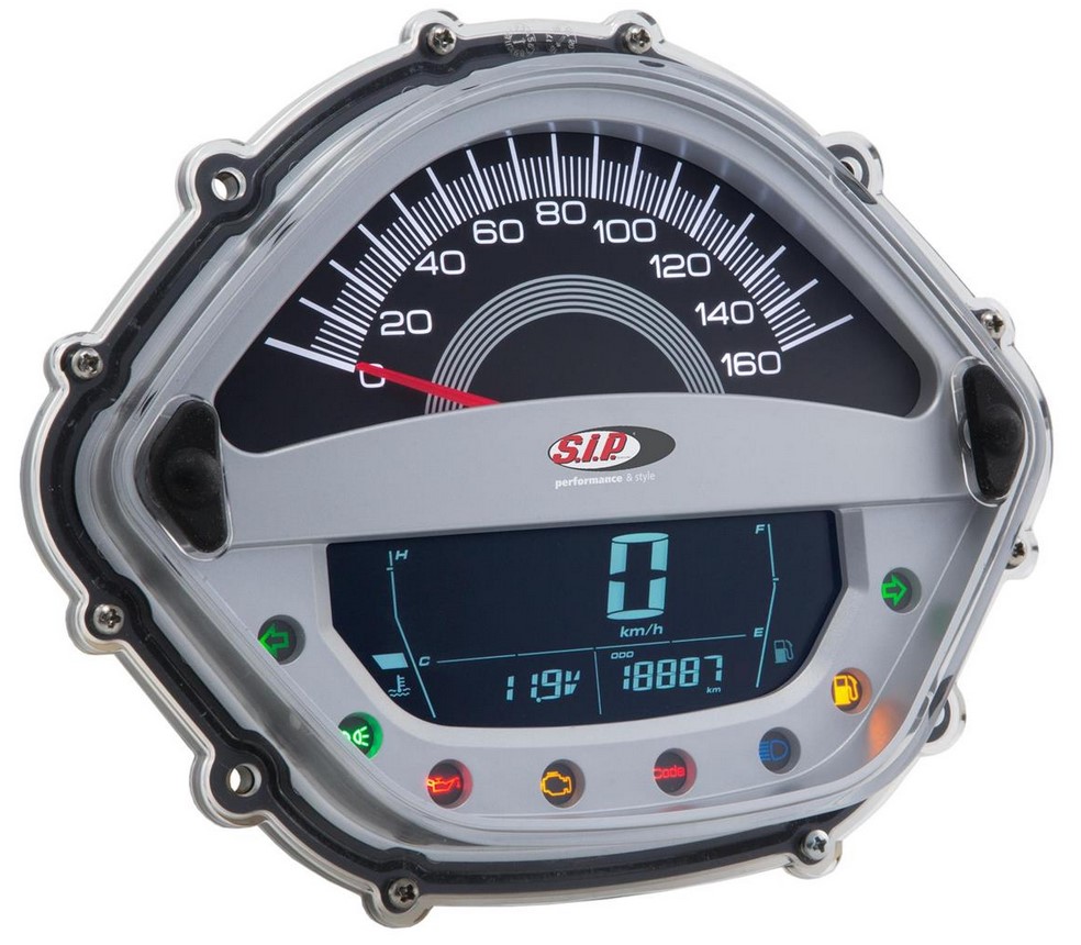 Cuentavueltas/cuentavueltas para Vespa GT/GT L 125/200cc/ GTS 125cc, plata