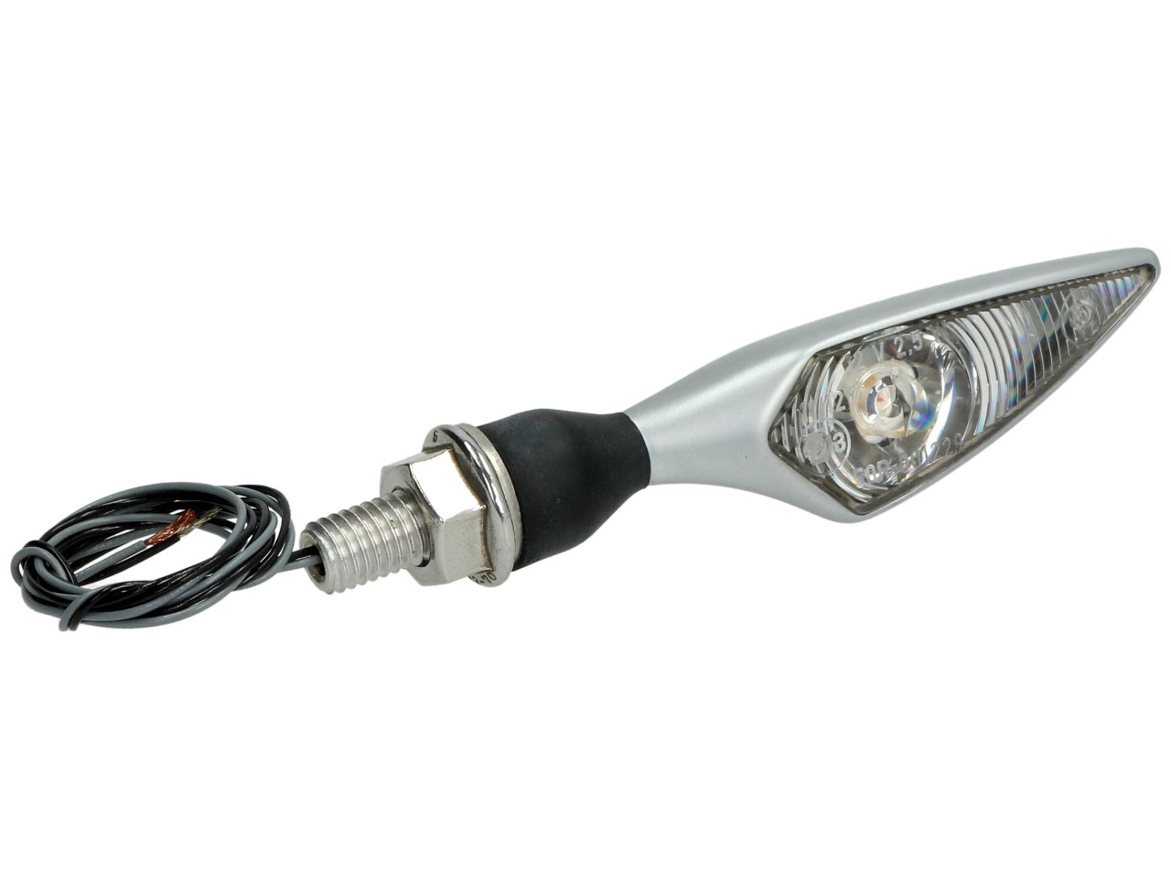 Indicador Kellermann, rombo, acero, LED, VL/HR, 12 V, cromo mate, M8x20, homologado E