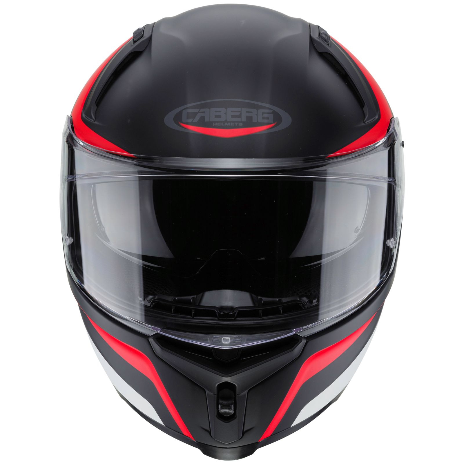 Casco Caberg Avalon Blast, negro mate/blanco-rojo