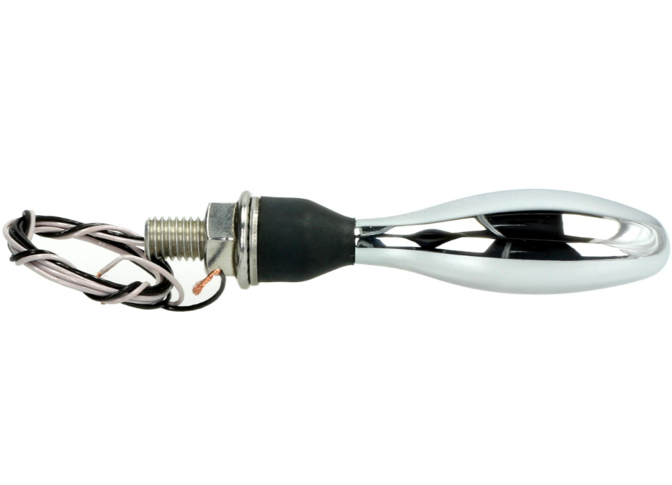 Indicador Kellermann, Micro 1000 Halogen, acero, halógeno, HR/HL, 12 V, 6 W, cromo brillante, M8x20