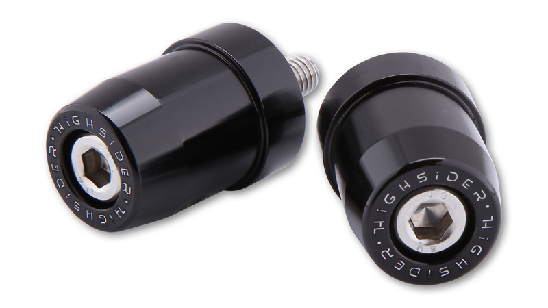 Contrapesos de manillar HIGHSIDER pro negro M8 Kawasaki (par)