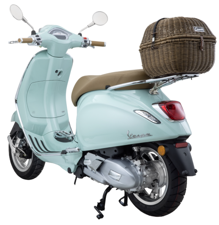 Portaequipajes clásico para Vespa, marrón oscuro