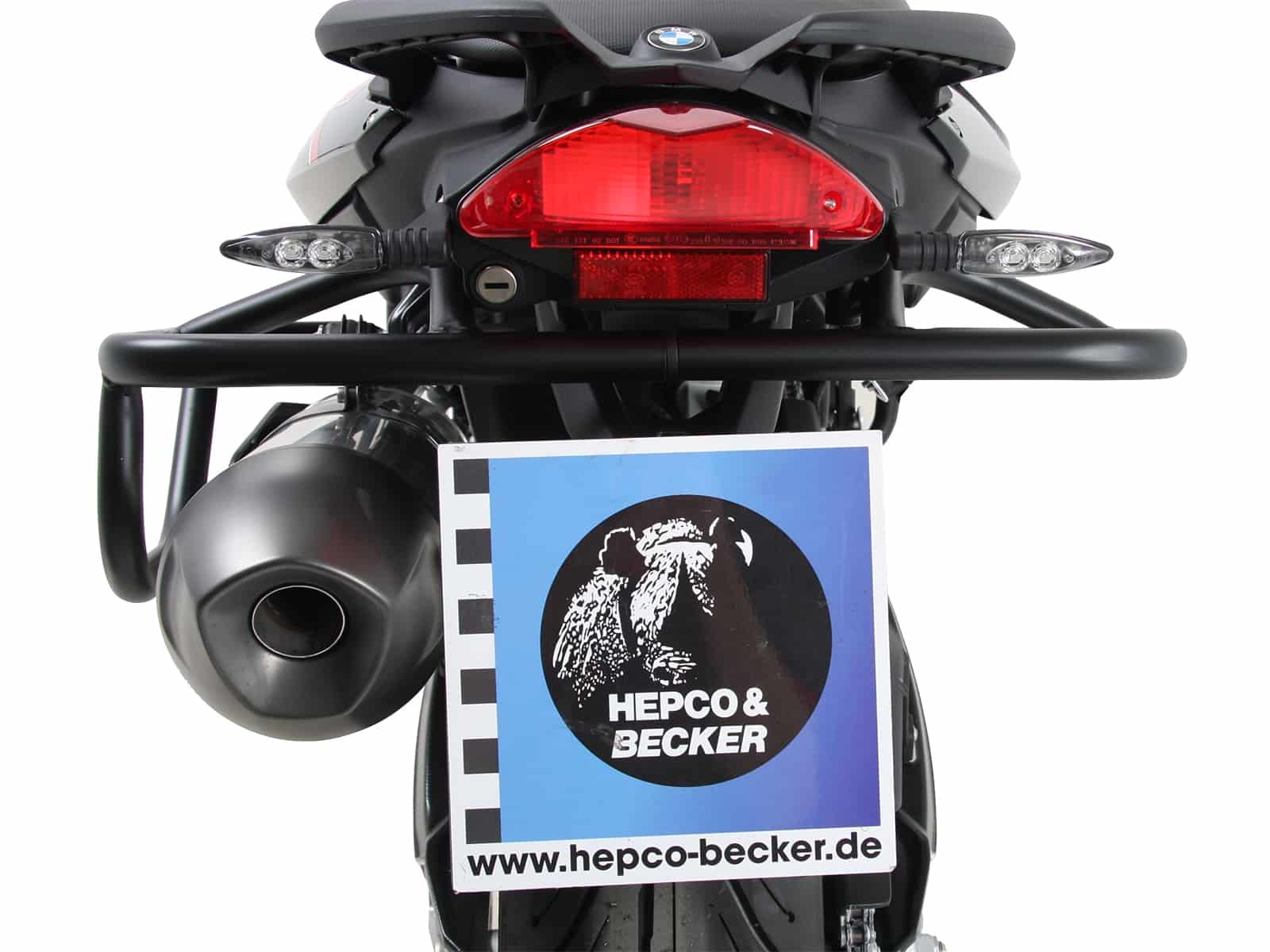 Barra de protección trasera negra para BMW F 800 R (15-) Hepco & Becker