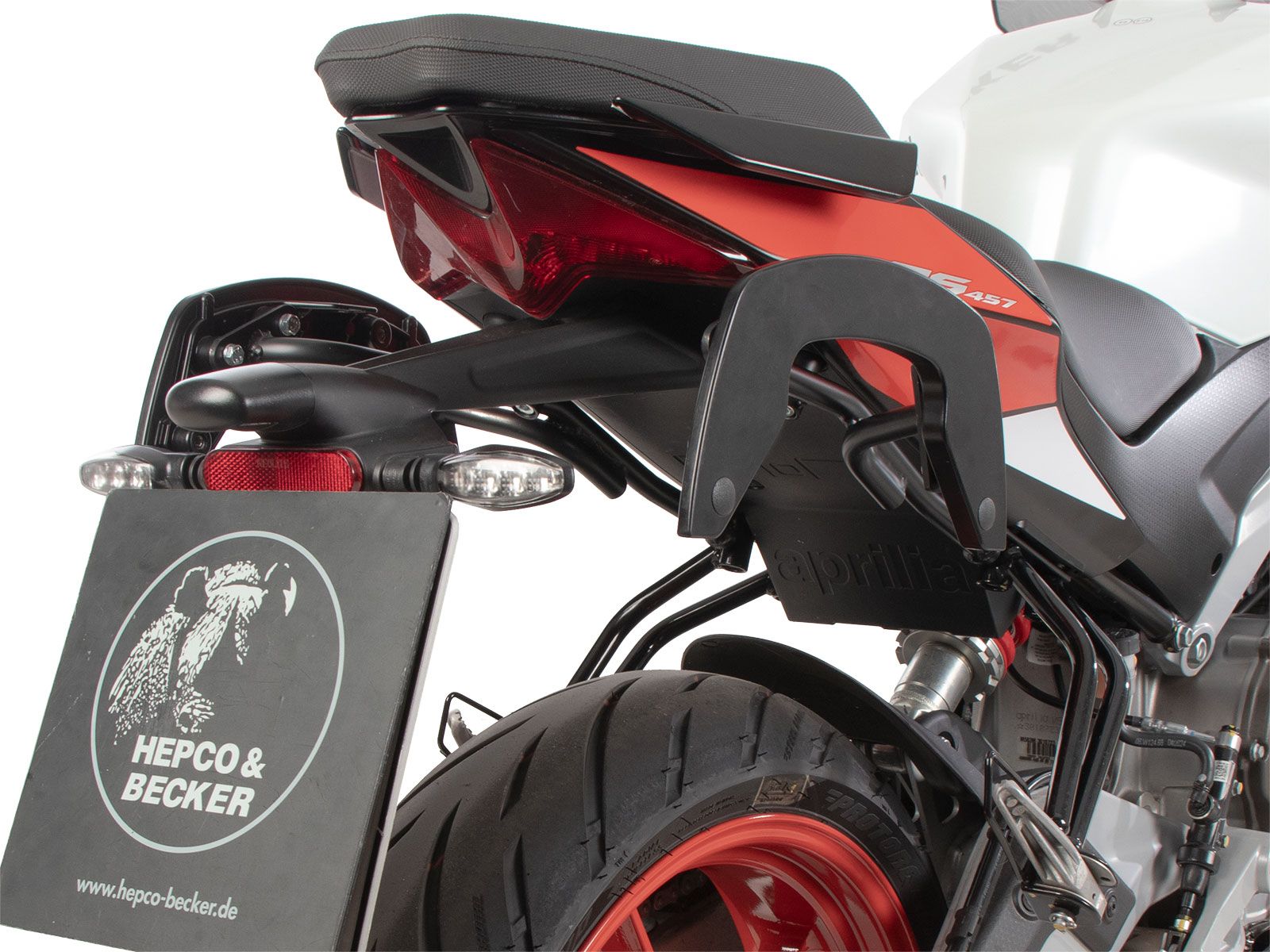 Soporte lateral C-Bow negro para Aprilia RS 457 (24-) Hepco & Becker