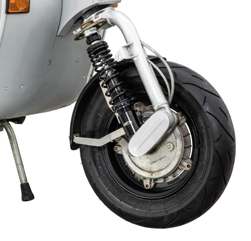Guardabarros 2.0 Garelli Race EVO II para Vespa PX 80-200ccm, carbono transparente, soporte de acero inoxidable