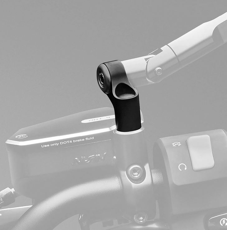 Adaptador de espejo RIZOMA "Side Mount" L 58,5 mm para Vespa, anodizado negro