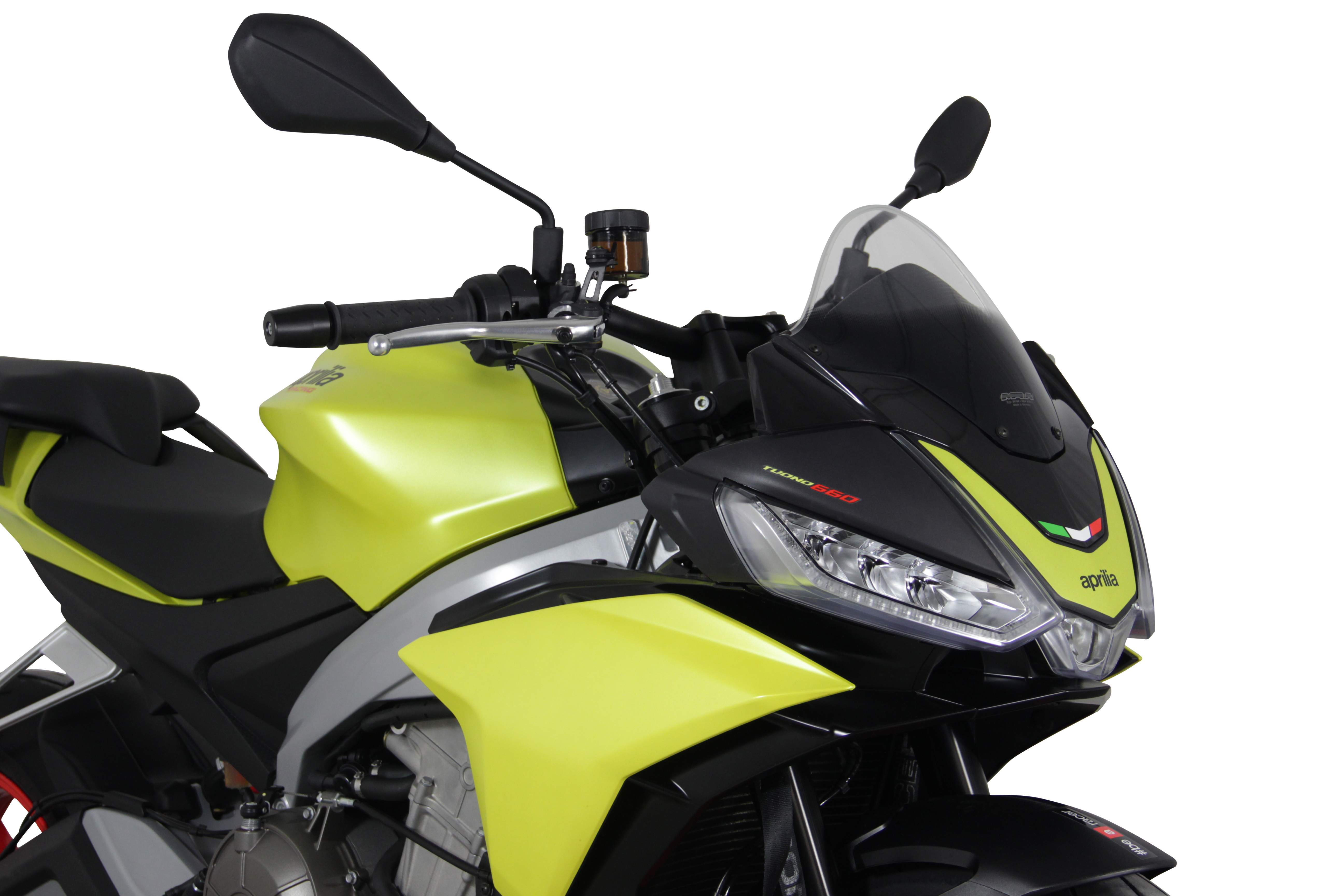 MRA pantalla original moldeada "O" gris humo Aprilia Tuono 660 / V4 Factory (21-)