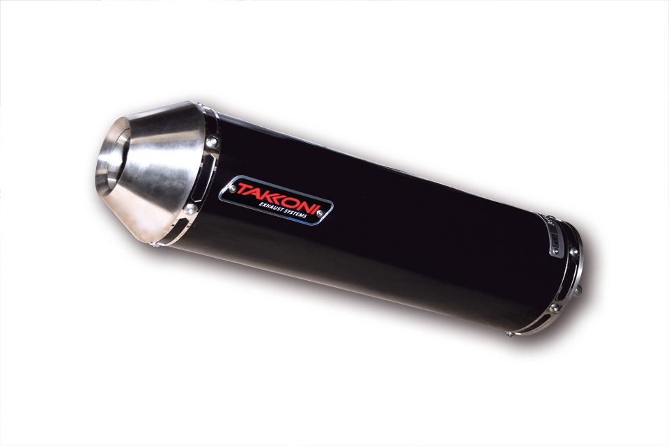 Silenciador trasero Takkoni Kawasaki Z 800 e, acero inoxidable, homologado E