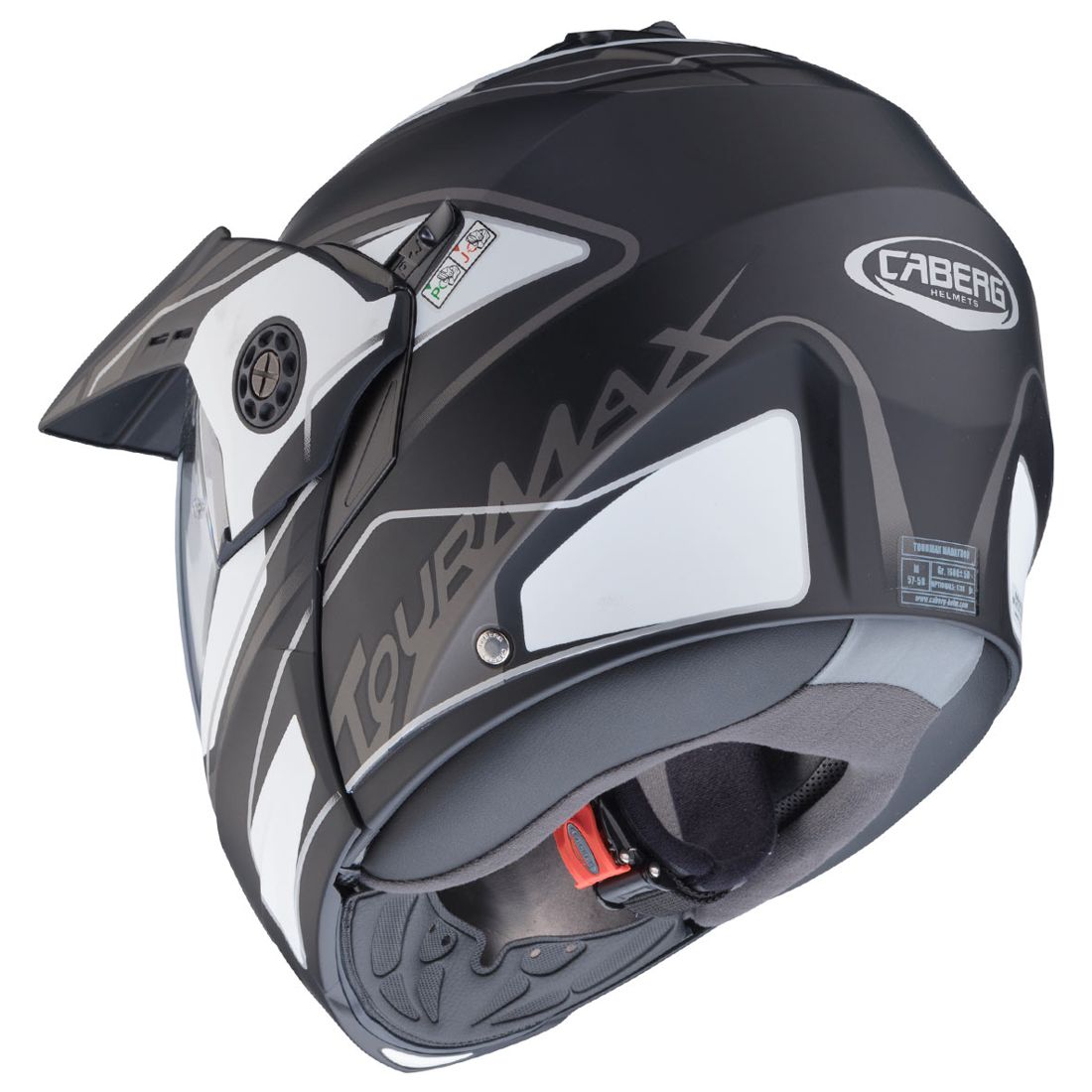 Casco Caberg Tourmax Marathon, negro mate/blanco