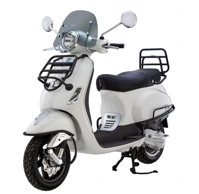 Cubrebarras lateral para Vespa LX/LXV/S 50-150cc, negro