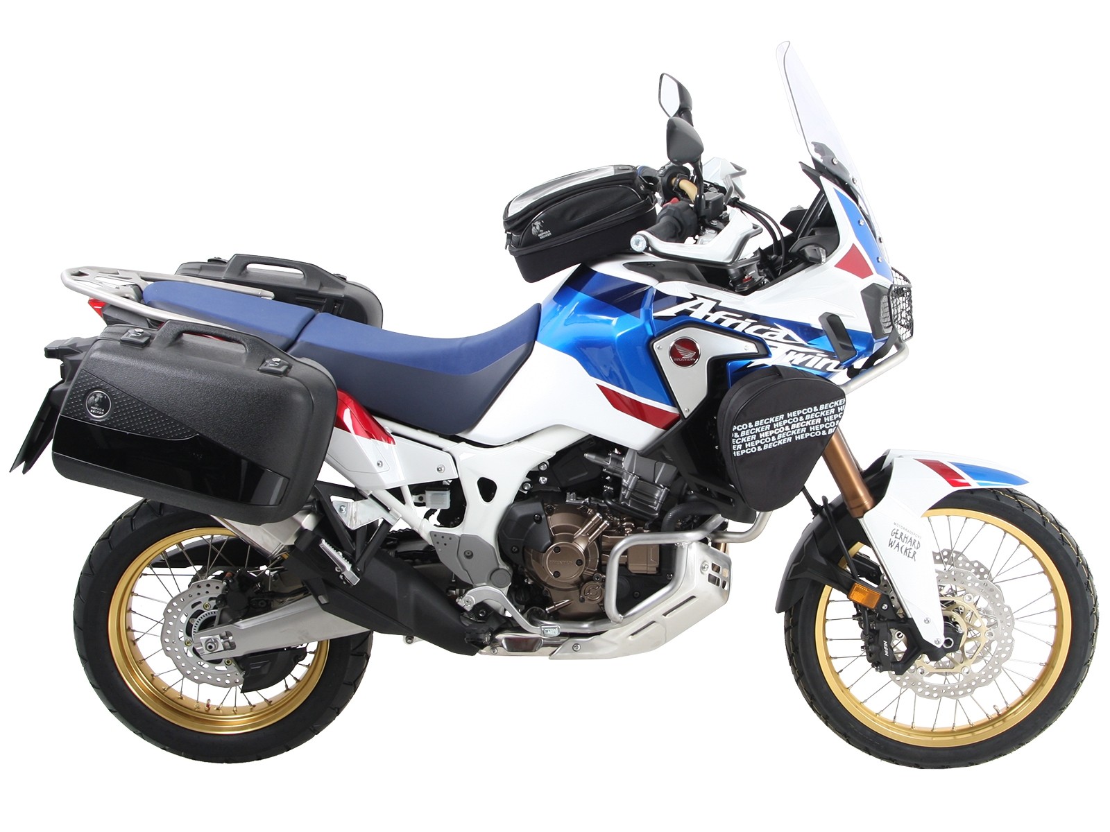 Portamaletas lateral fijo negro para Honda CRF 1000 Africa Twin (18-19) Hepco & Becker