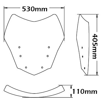 Parabrisas bajo Sport para BMW K 1600 GT /GTL (10-22), humo claro