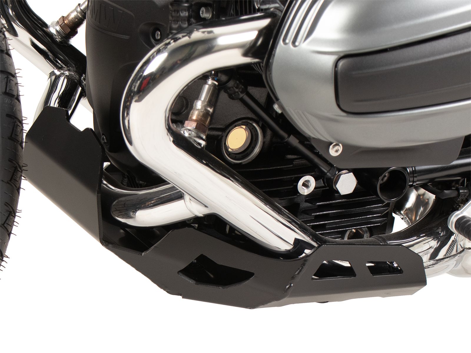 Placa de protección del motor negra para BMW R 12 (24-) Hepco & Becker