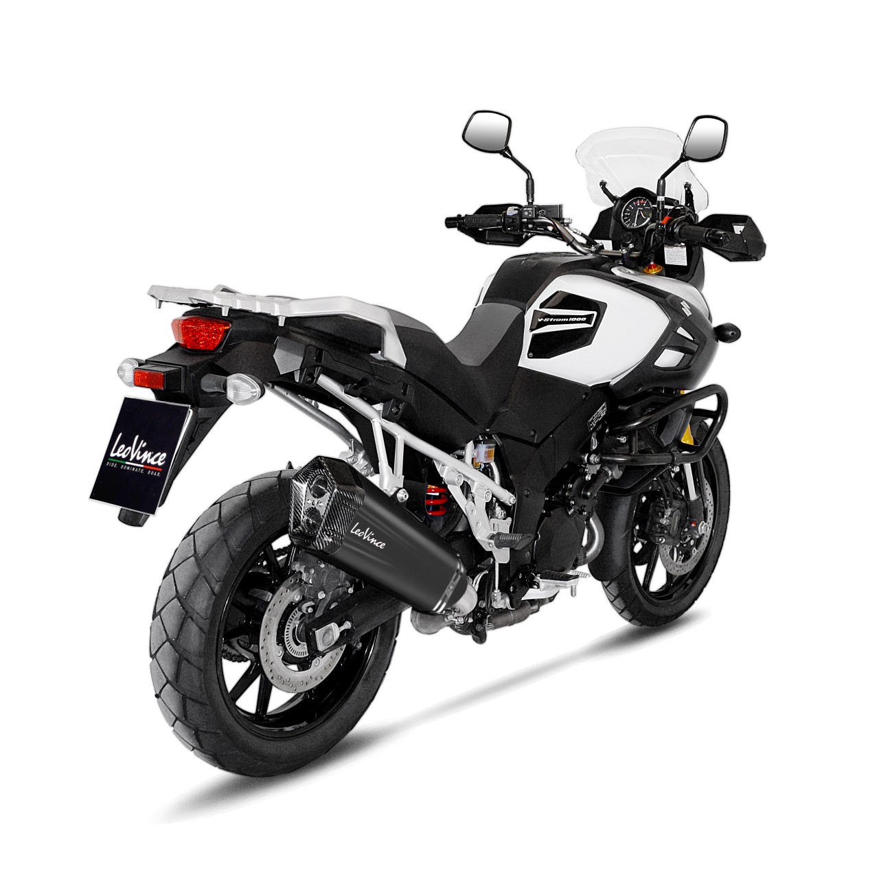 Escape LeoVince LV-12 para Suzuki V-Strom 1000 ABS /XT, negro, slip on, Euro4, E-certificate