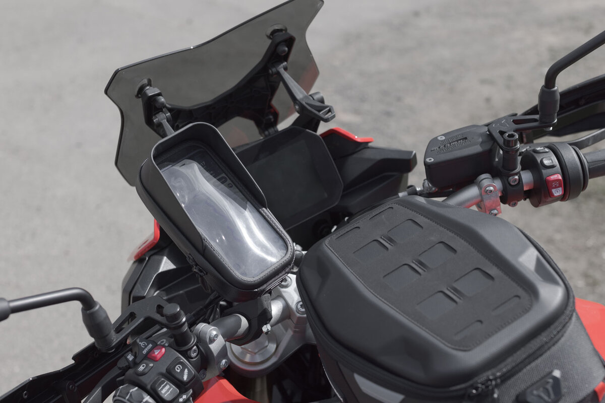 SW-Motech Kit de montaje Navi T-Lock con funda de teléfono para Ducati Multistrada 1200 /S /Enduro - SW Motech