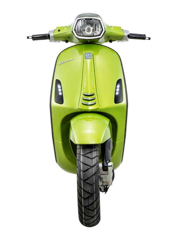 Anillo de luz LED para Vespa Sprint 50cc 2T/4T, negro mate