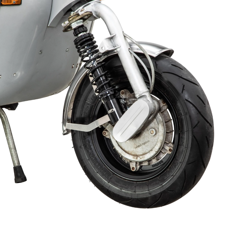 Guardabarros 2.0 Garelli para Vespa PX 80-200ccm, acero inoxidable pulido, soporte acero inoxidable