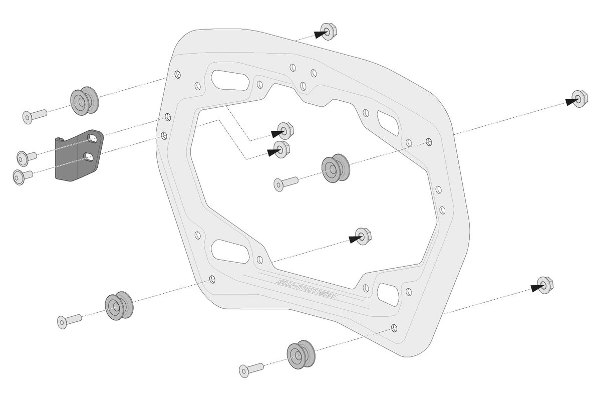 SW-Motech TRAX ADV sistema de maletas de aluminio 2x45L plata para Honda XL 750 Transalp (23-) SW Motech