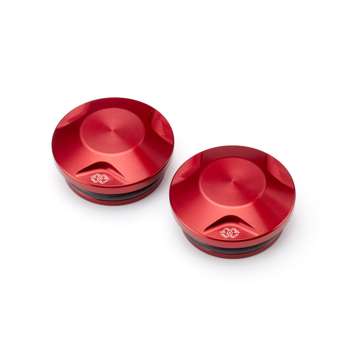 Tapas de extremo de tubo de bastidor billet rojo para Yamaha MT-07, Tracer 700