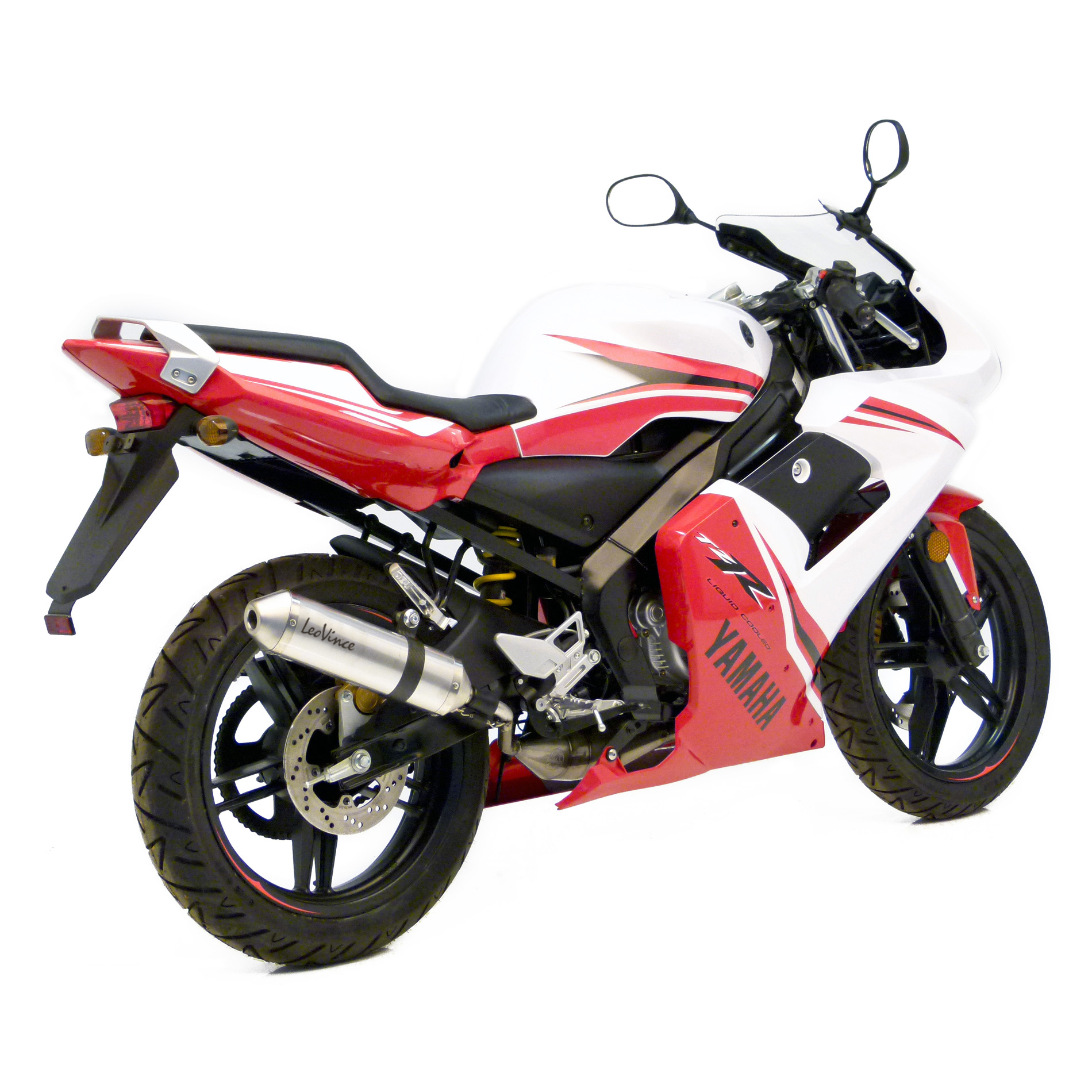 LeoVince, sistema de escape Hand Made X-Fight, acero para Yamaha TZR 50 (Bj.03-13)