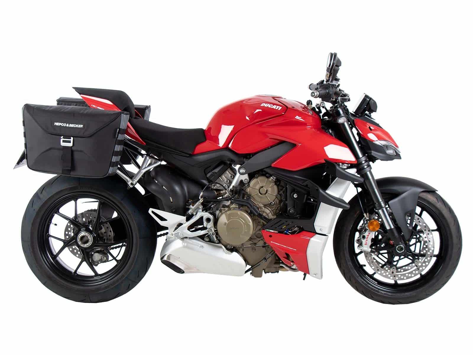 Soporte lateral C-Bow negro para Ducati Streetfighter V4 /S (20-24) Hepco & Becker