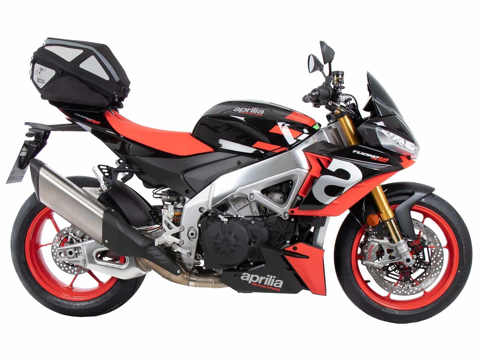 Portaequipajes deportivo fijo negro para Aprilia Tuono V4 Factory /RSV 4 /RSV 4 Factory (21-24)