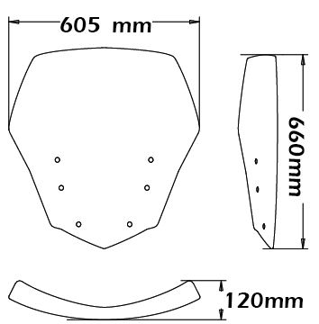 Parabrisas tipo original para BMW K 1600 GT /GTL (17-22), transparente