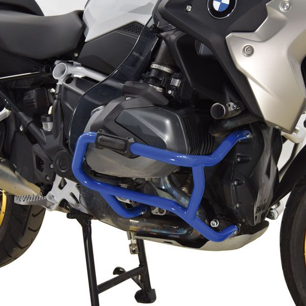 Barra protectora inferior para BMW R 1250 GS, acero, azul
