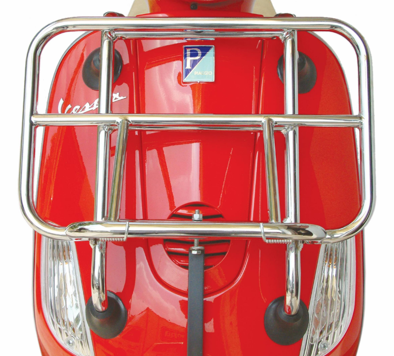 Portaequipajes delantero para Vespa LX /S 50-150cc, plegable, cromado