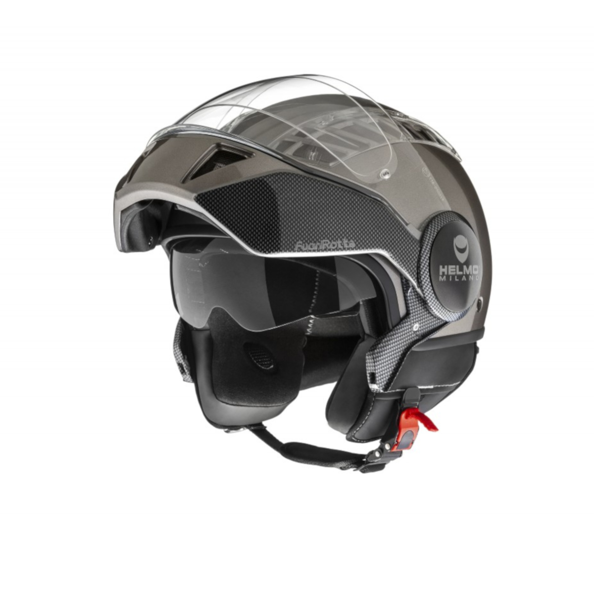 Casco Helmo Milano Full jet, FuoriRotta, gris brillante