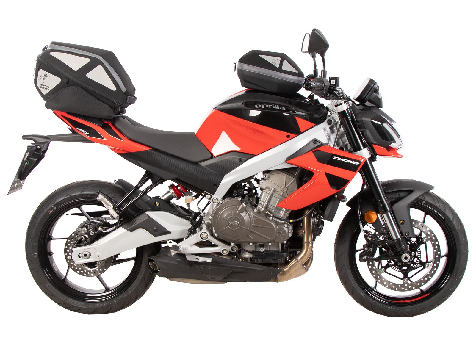 Portaequipajes deportivo fijo negro para Aprilia Tuono 457 (25- ) Hepco & Becker