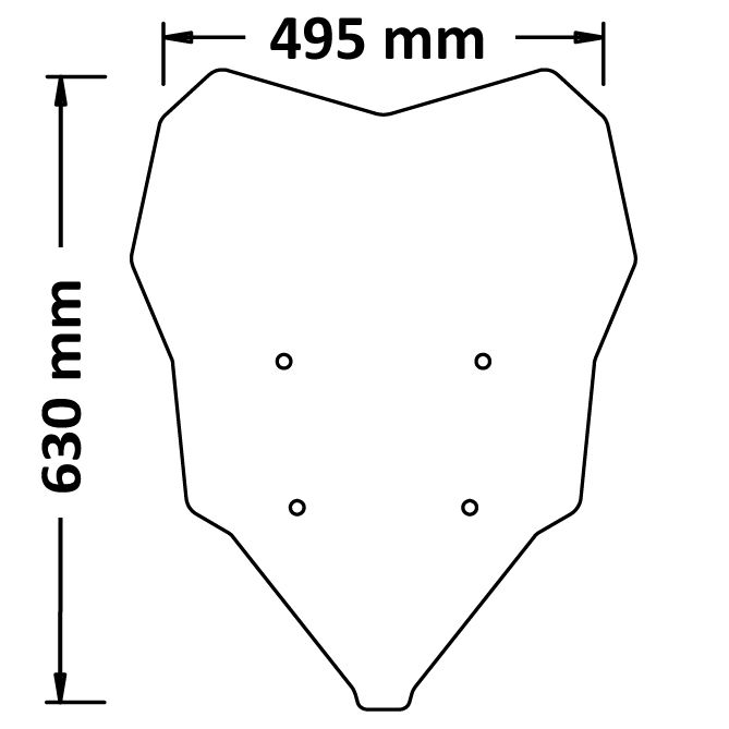 Parabrisas central para BMW F 900 XR (21-22), ligeramente tintado