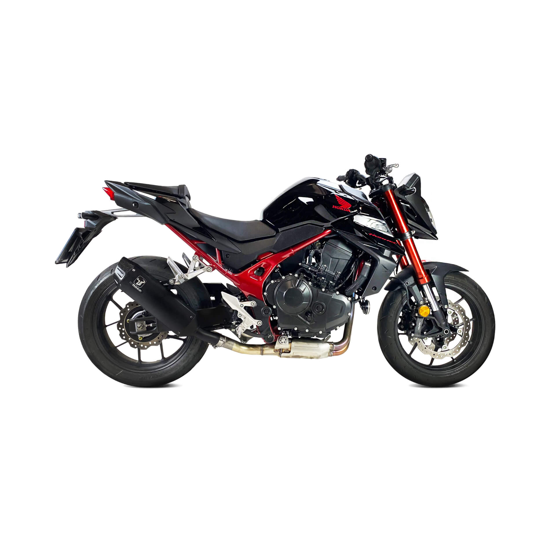 IXRACE Silenciador trasero de acero inoxidable negro desierto para Honda CB 750 Hornet (23-)