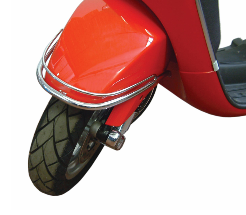 Guardabarros parachoques delantero para Vespa LX/LXV 50-150cc, cromado
