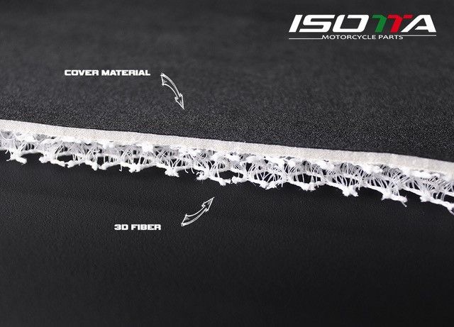 Funda de asiento confort en fibra 3D para Moto Guzzi V 85 TT (19-23)