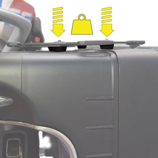 Portaequipajes adicional derecho para BMW F 850 GS, R 1200 GS LC /Rally, R 1250 GS, aluminio, negro