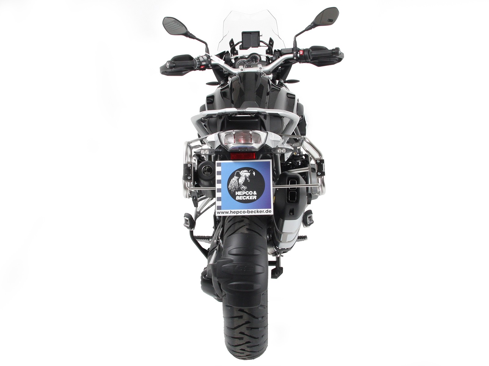 Caja de herramientas negra para portaequipajes lateral recortado para BMW R 1250 GS (19-23) Hepco & Becker