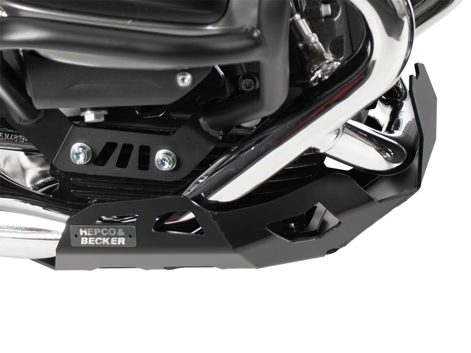Placa de protección del motor negra para BMW R 12 S (25-) Hepco & Becker