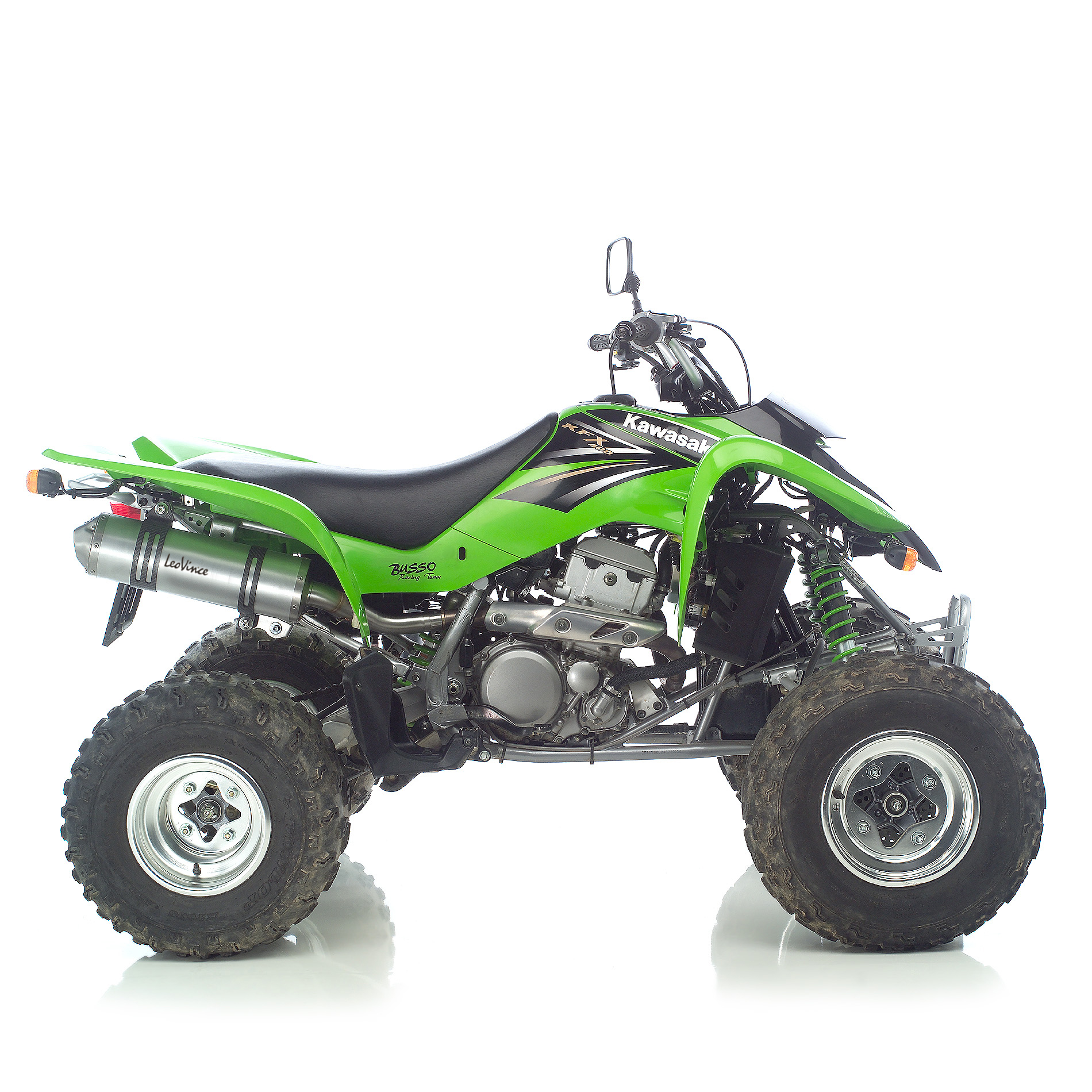 Sistema de escape LeoVince X3, Aluminio, Slip On para Quad Kawasaki / Suzuki