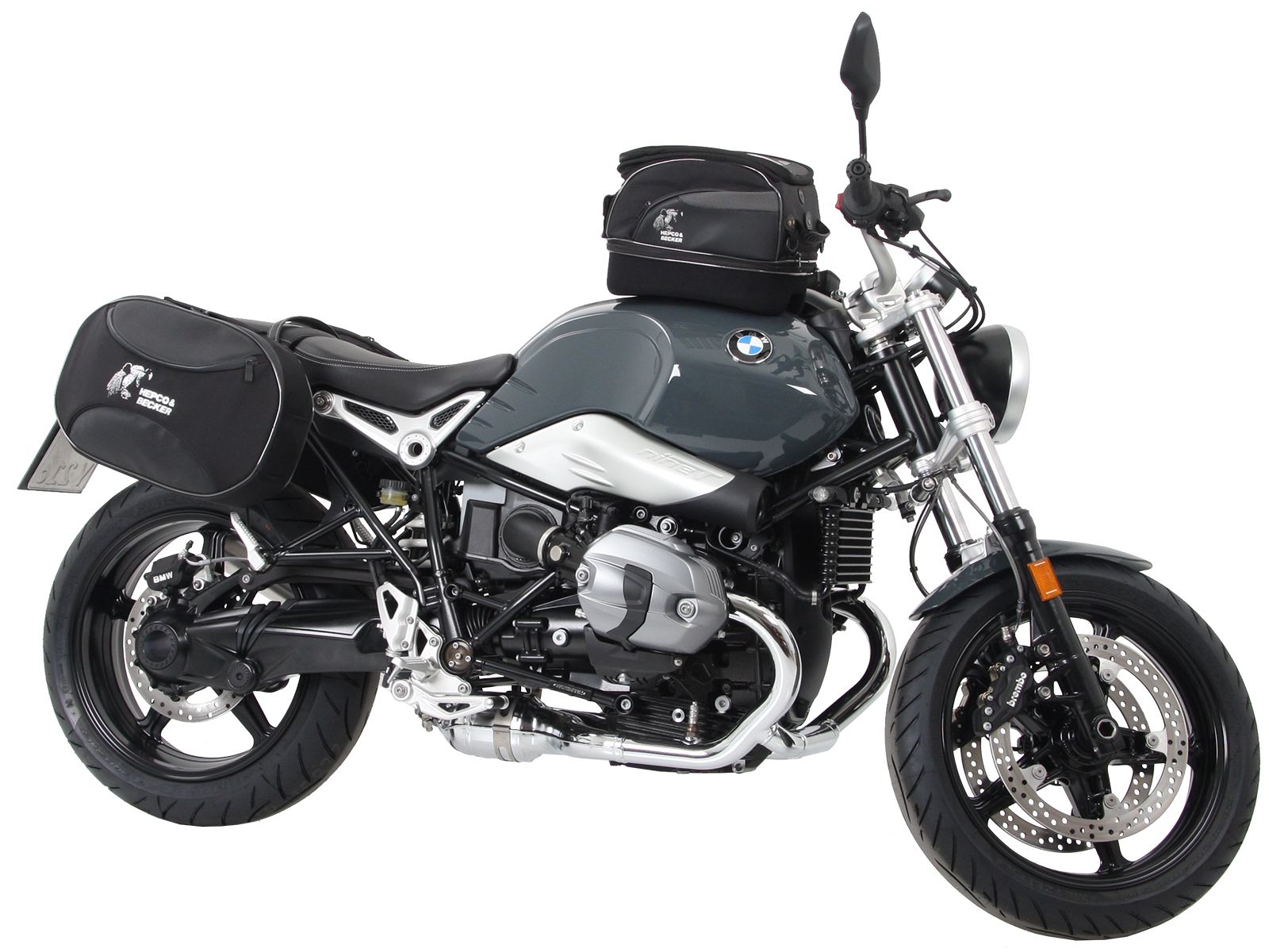 Anillo básico del depósito incl. unidad de cierre de la bolsa del depósito para BMW R nineT Pure (17-23) Hepco & Becker