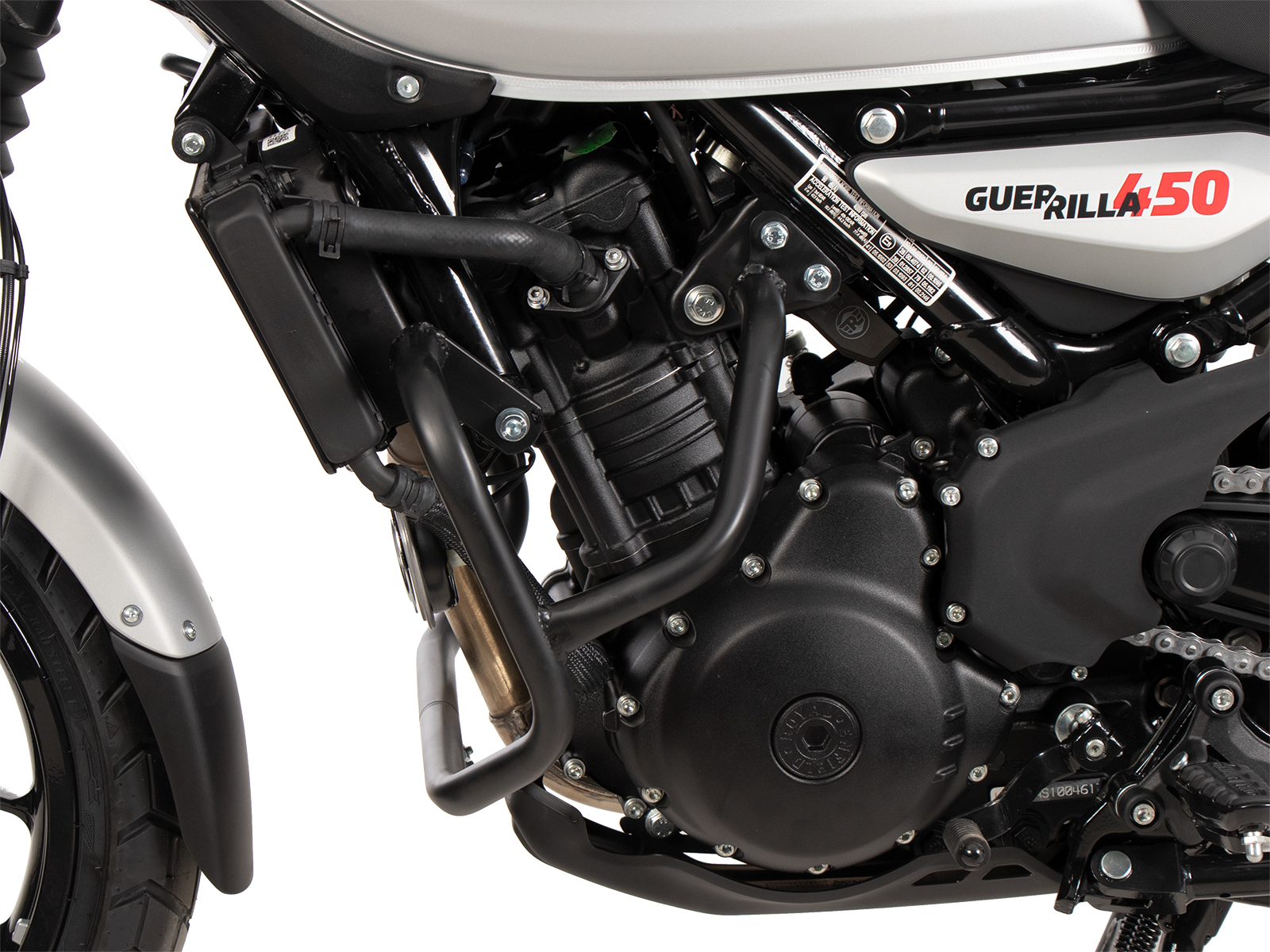 Protector de motor negro para Royal Enfield Guerrilla 450 (24-) Hepco & Becker