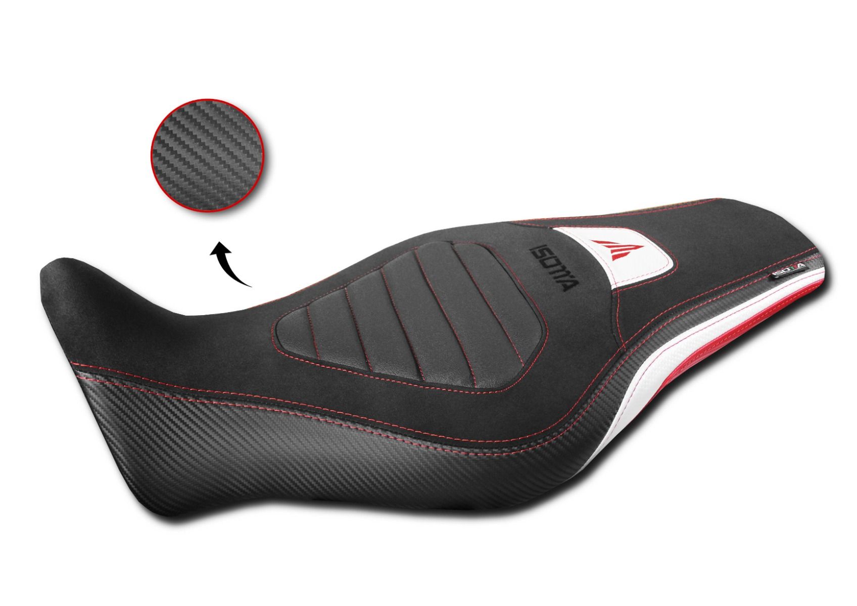 Funda de asiento roja para Yamaha MT-09 (21-23)