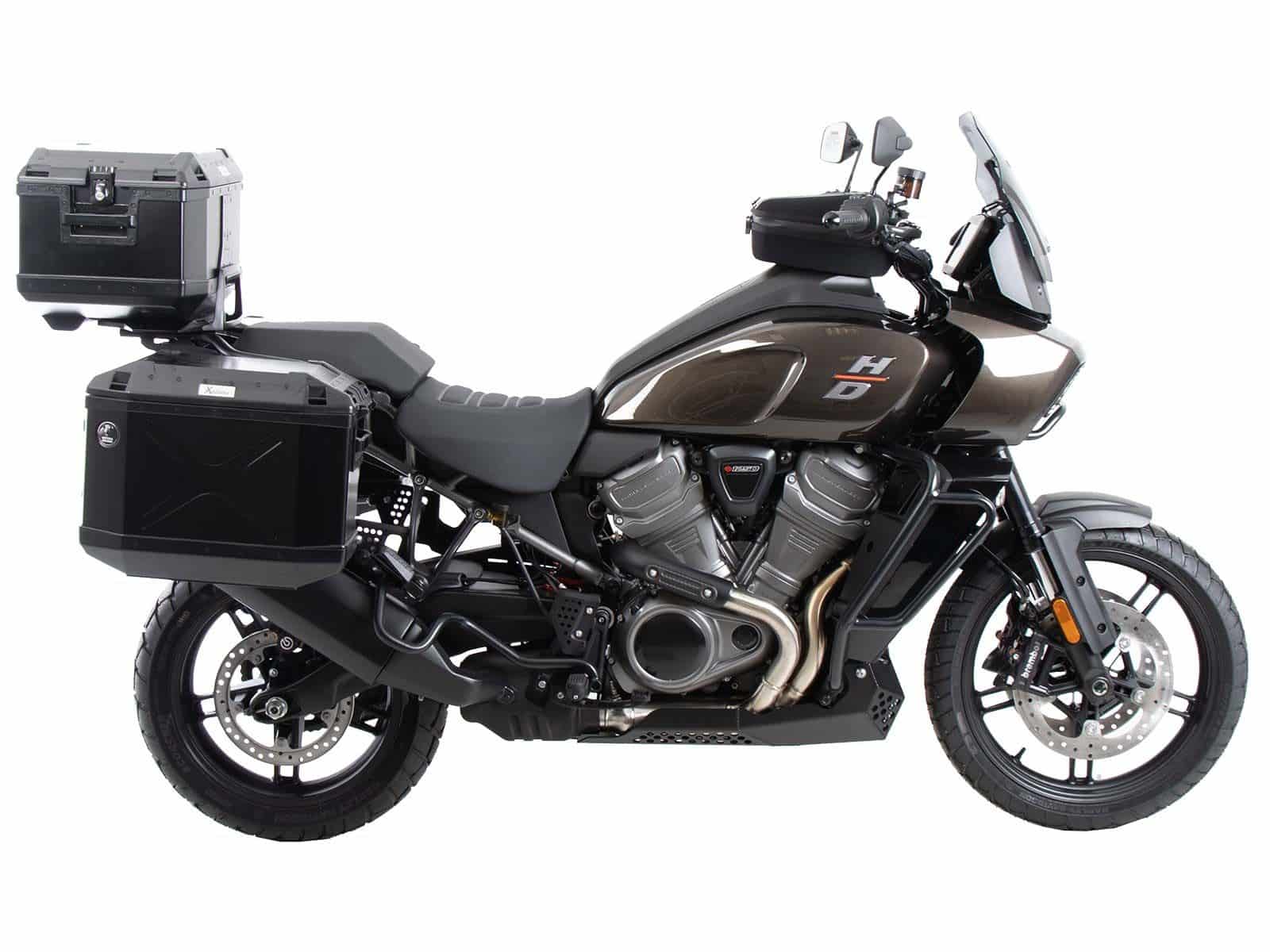 Portamaletas superior de aluminio negro para Harley Davidson Pan America (21-) Hepco & Becker