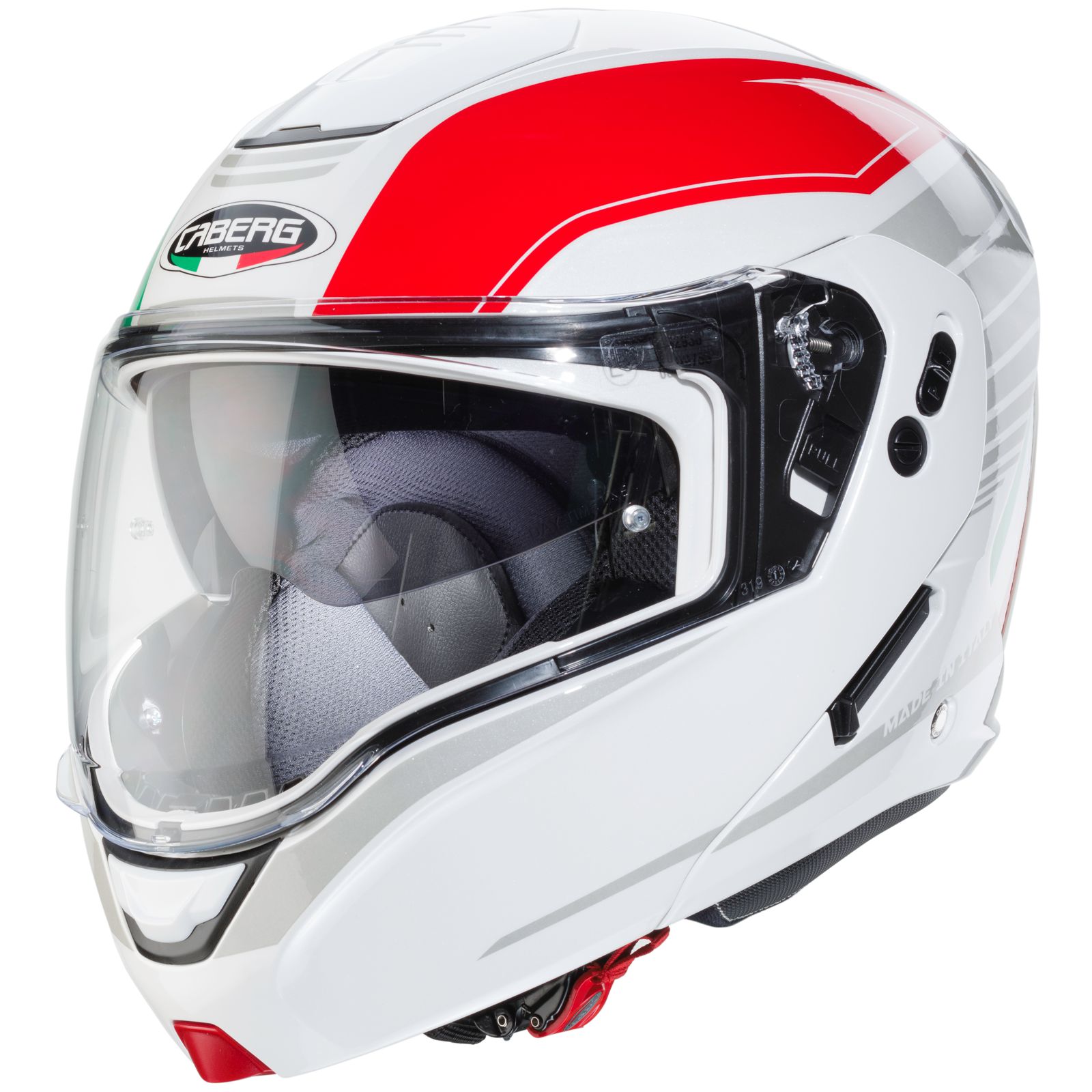 Casco Caberg Horus Tribute, blanco/rojo-verde
