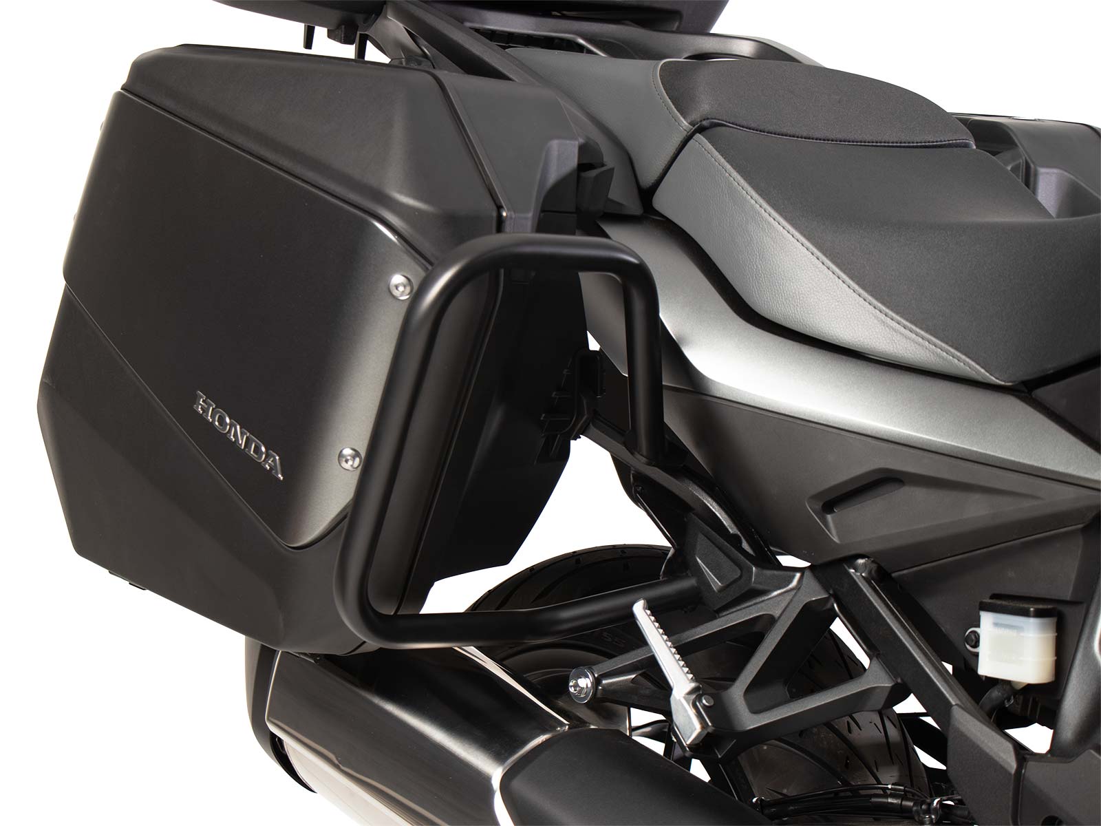 Barra protectora de maletas trasera negra para Honda NT 1100 (22-24) Hepco & Becker